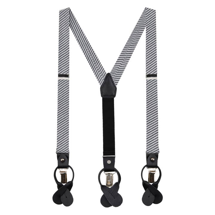 Kid's Seersucker Striped Suspenders for wholesale by Jacob Alexander