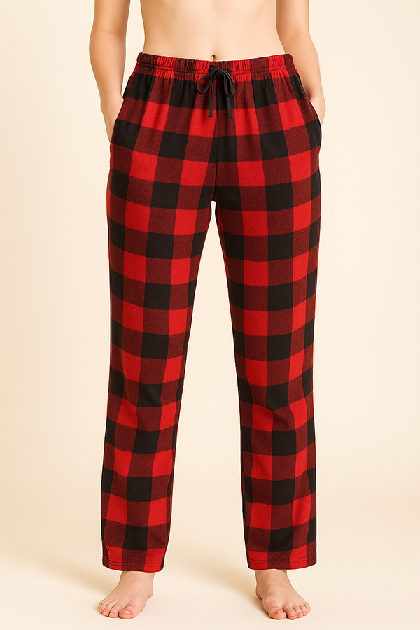 Best Underwear Line - Wholesale Pants - Women's - Youmita Winter Wear for Women Lady Plaid Fleece Pants4