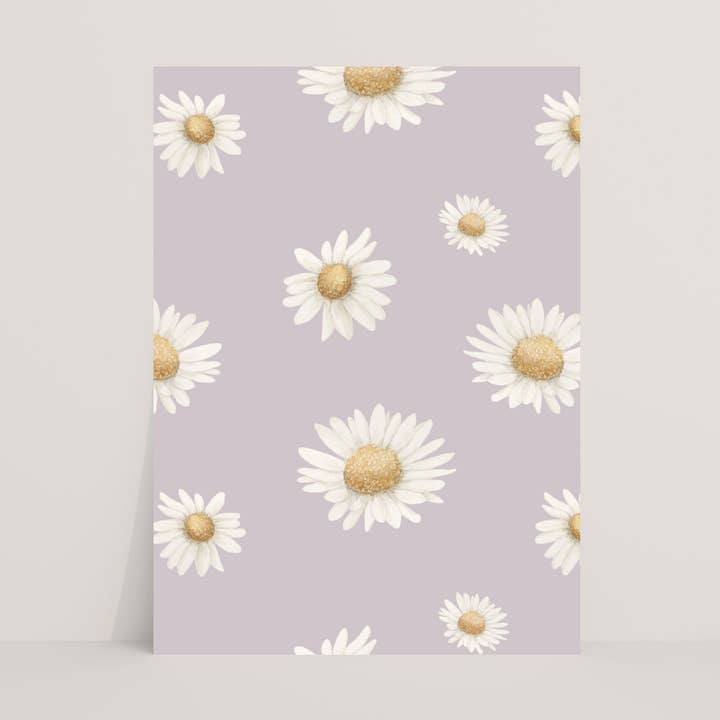 Postcard daisies lilac for wholesale by Appeloogje
