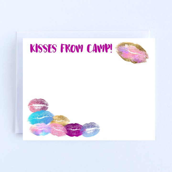 Blank Camp Cards: Kisses from Camp - Boxed Set of 10 for wholesale by The Cornerstone Studio