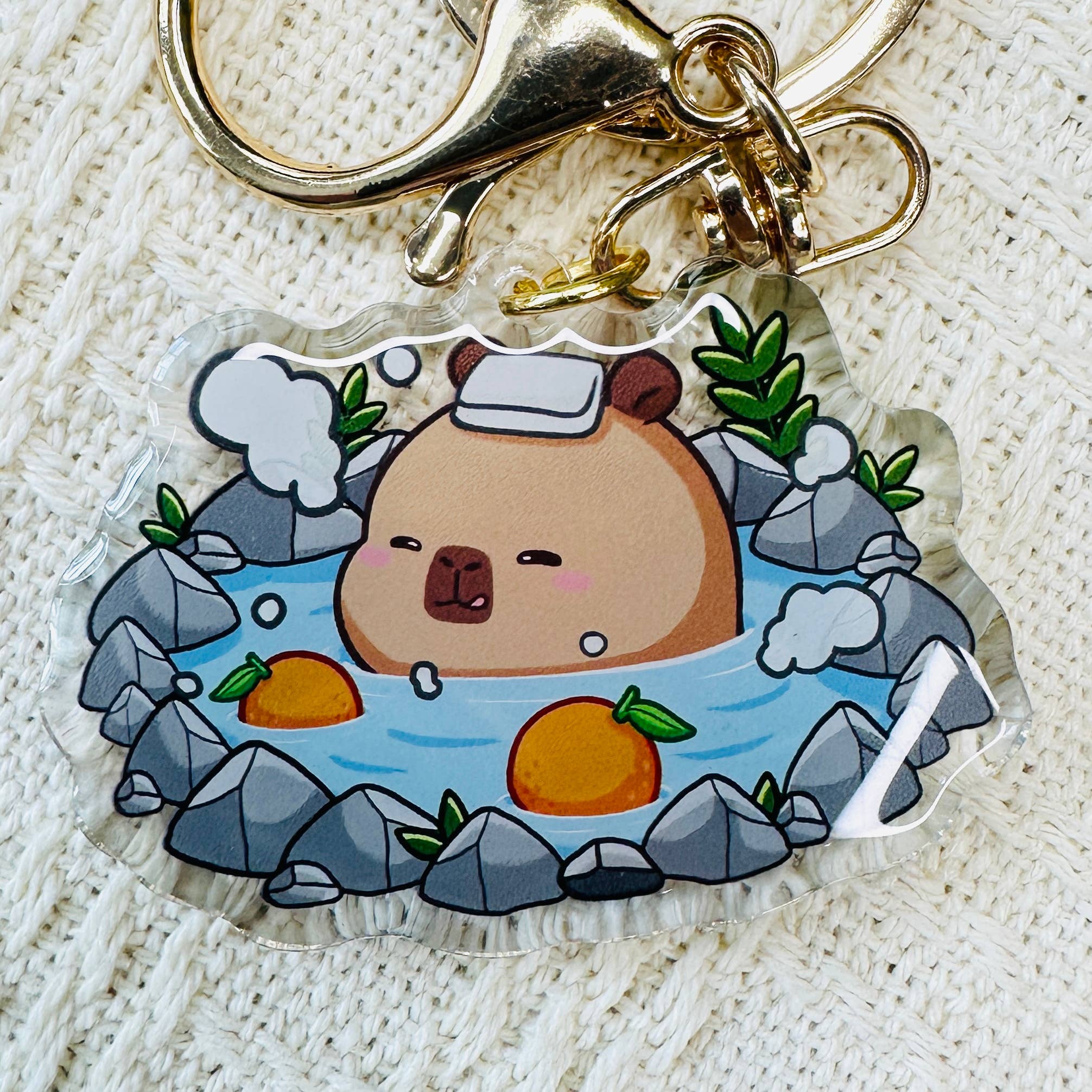 CapyFun - Wholesale Keychain - Women's - Capybara Acrylic Keychain Cute Kawaii Dumpling Boba Tea Coffee Ice Cream Reading Orange Ramen Foodie Hot Pot Holiday Gift For Her18