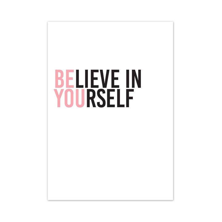 Cartolina TV Believe in Yourself by Color per la vendita all'ingrosso da parte di East End Prints - Greetings Cards & Postcards