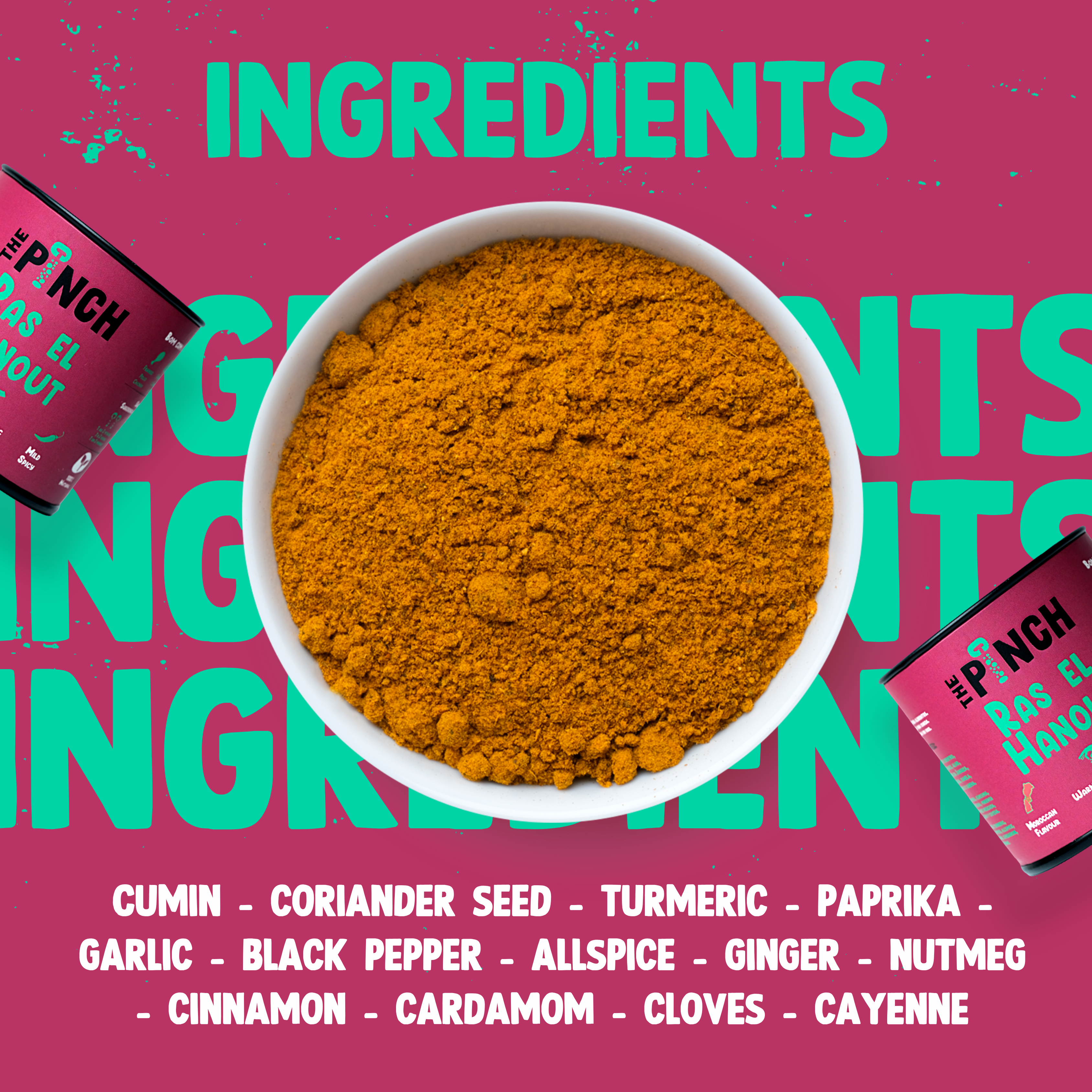 The Pinch - World Spice Blends - Wholesale Dried Spice Mix - Ras-el-Hanout - 45g2