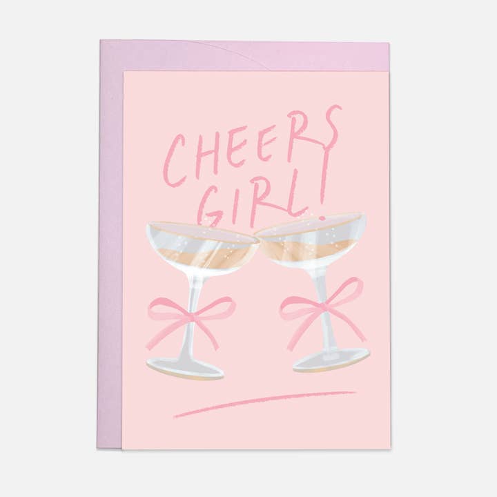 Kaart Blanche – Großhandel Grußkarten für den Alltag – Cheers Girl-Grußkarte (auch auf Französisch)0