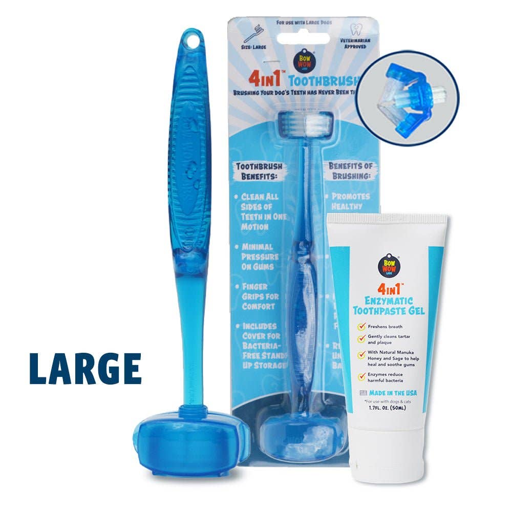 Bow Wow Labs - Wholesale Pet Brush - Cat/Dog - 4in1™ Toothbrush4