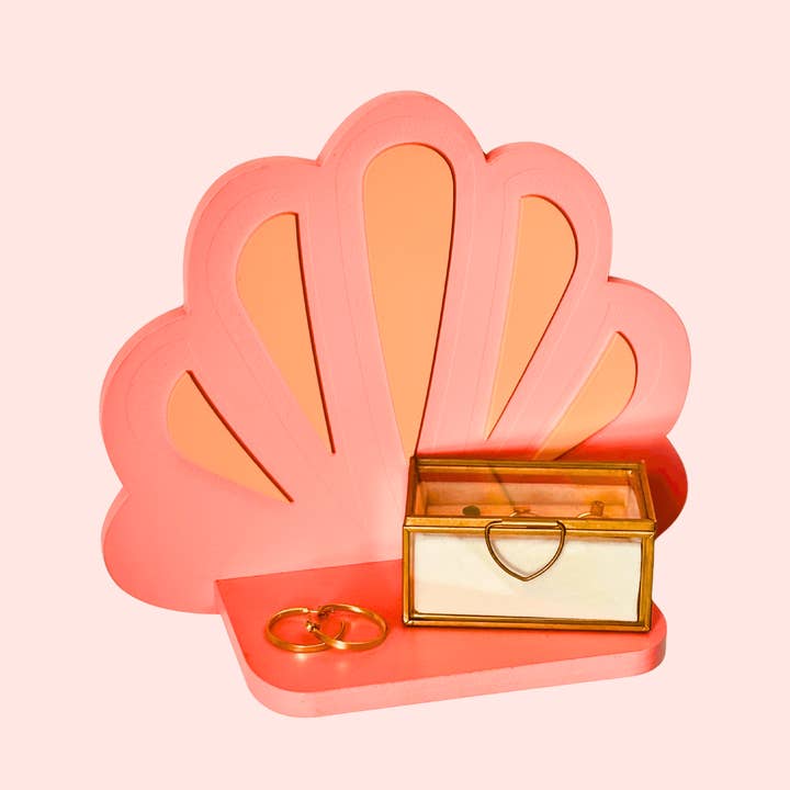 Dopamine Shelves&Decor - Wholesale Wall Mounted Shelf - Coral Pink Shell Shelf | Dopamine Decor Decorative Wall Shelf3