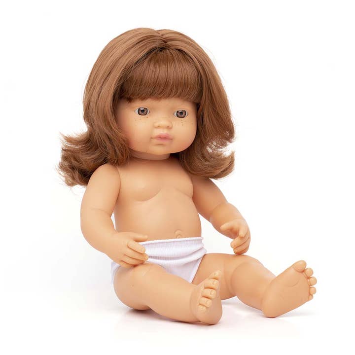 Baby Doll Redhead Girl 15" pouces (polybag) pour la vente par Miniland Educational