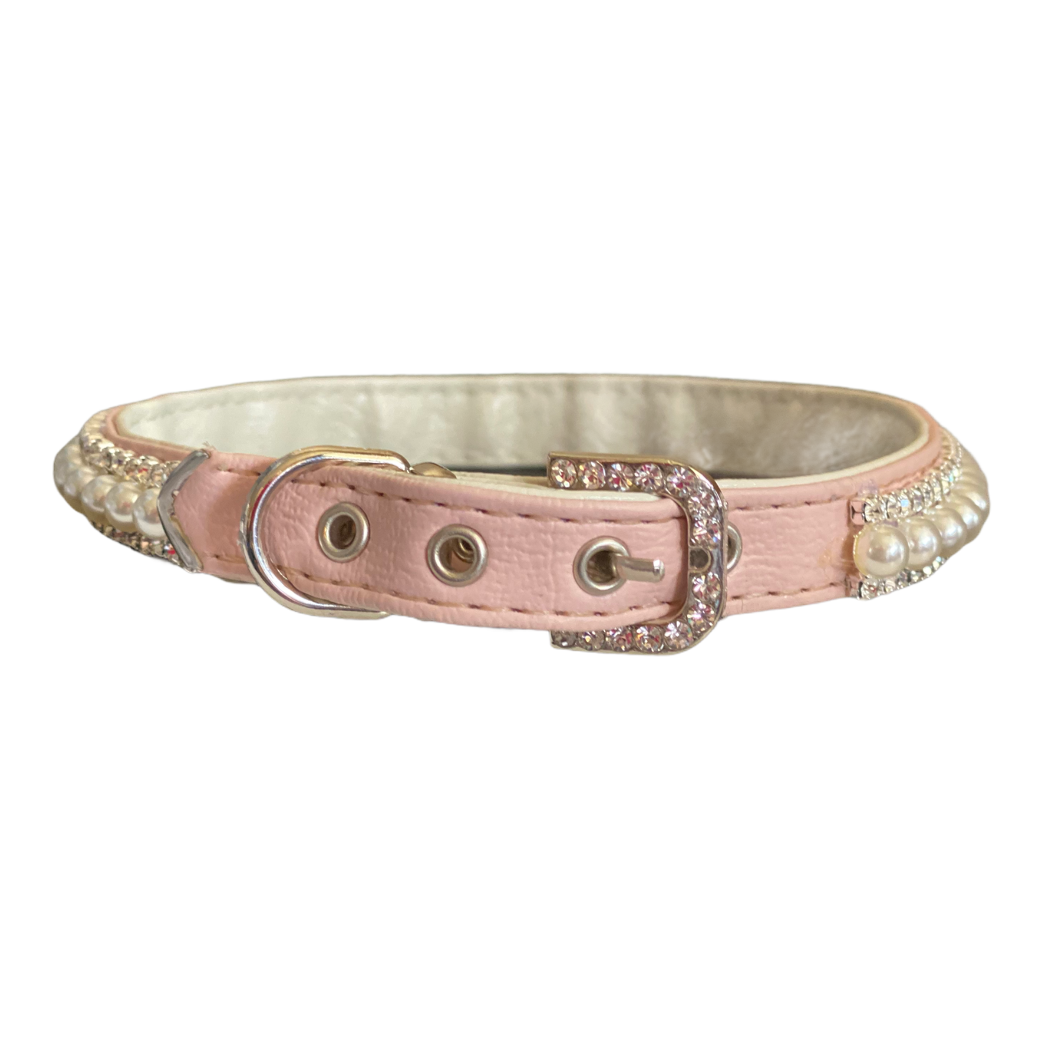 Bark Fifth Avenue - Wholesale Pet Collar - Dog - Pretty in Pink Pearl and Rhinestone Collar2