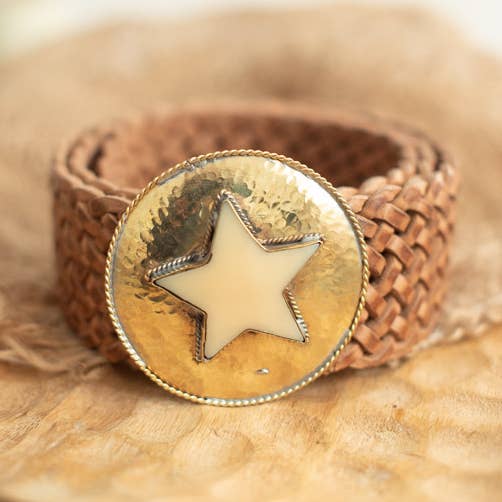 Lula Natura - Vendita all'ingrosso Cintura - Donna - CINTURA IN PELLE MARRONE STELLA0