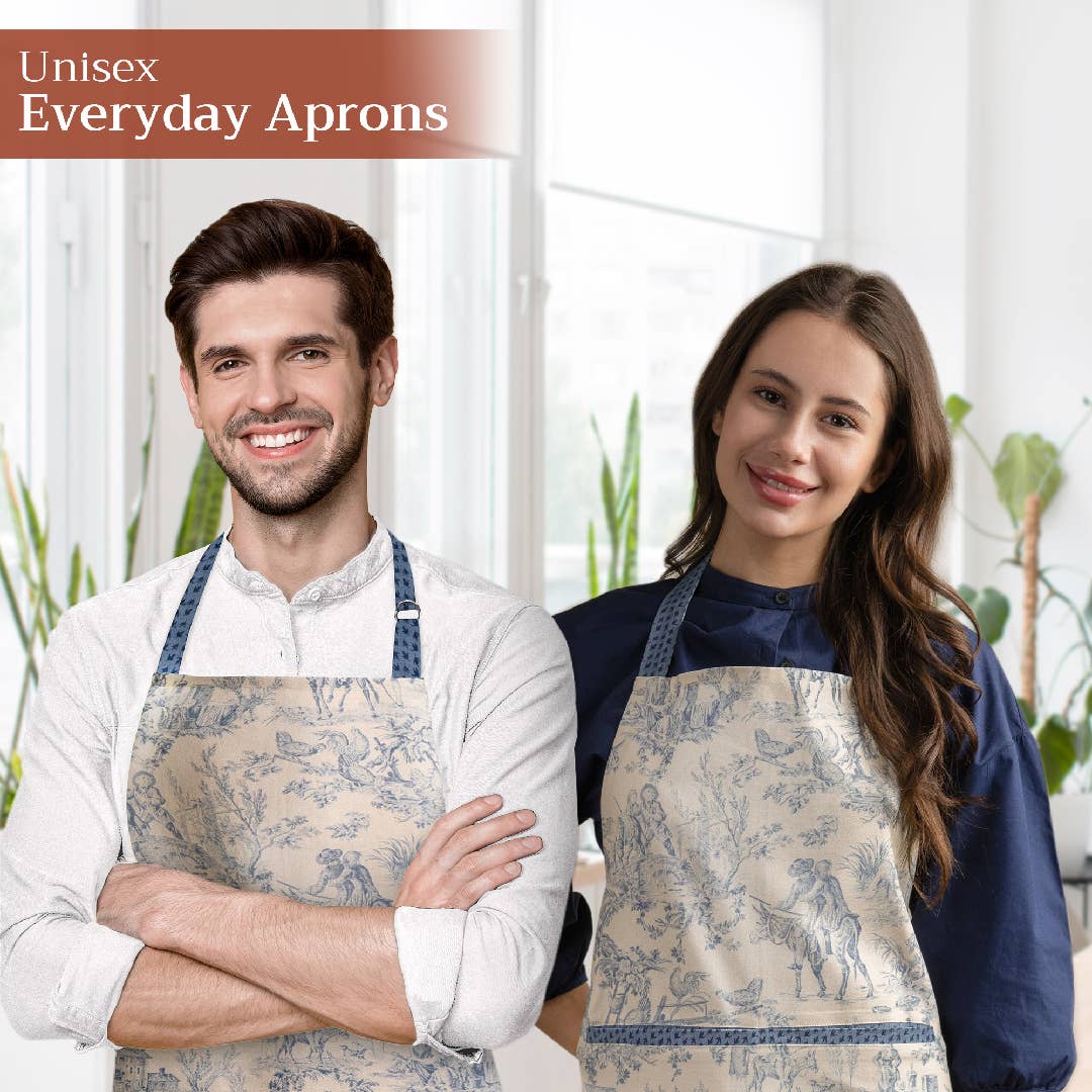 Maison d'Hermine - Design in Every Thread - Wholesale Apron - Apron 100% Cotton - Everyday Cooking - The Miller - Blue5