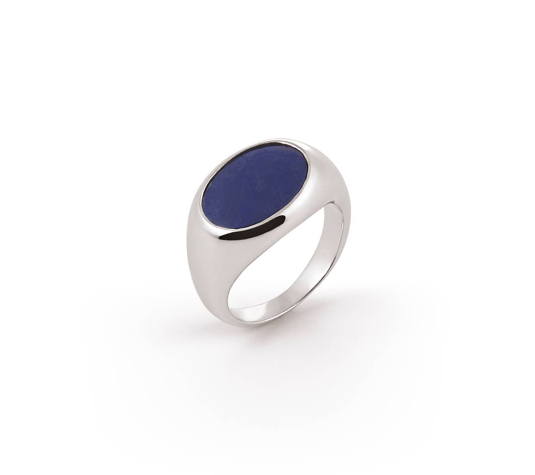 Orsini Gioielli – wholesale Cocktail/statement ring – Unisex Silver Ring With Lapis0