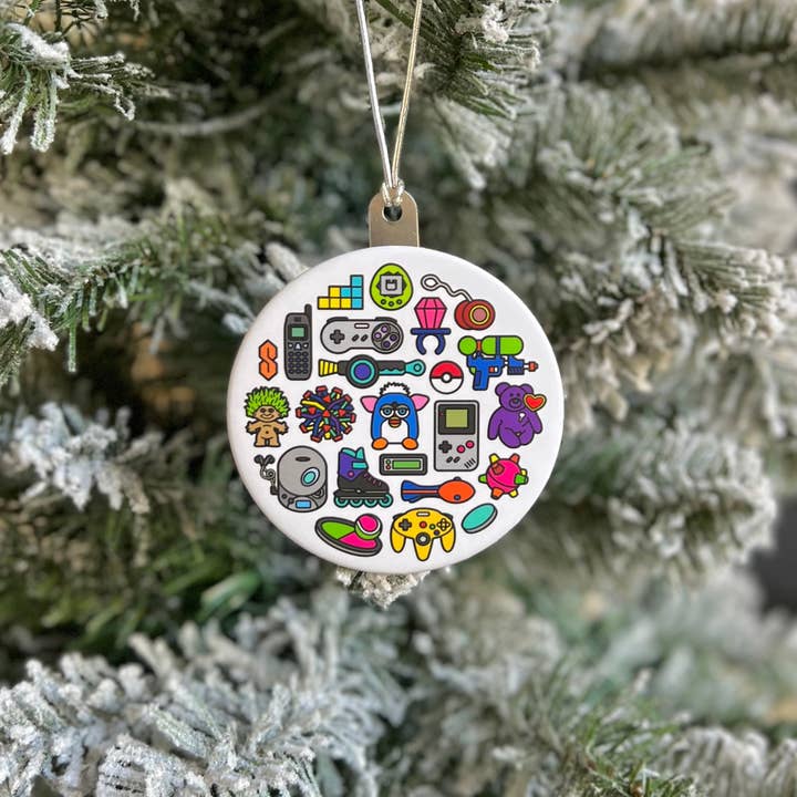 90s Nostalgia Ornament for wholesale by Knight Owl Design