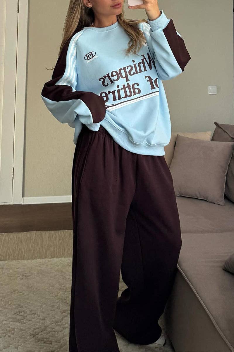 Mccolin - Venta al por mayor Conjunto de ropa cómoda - Mujer - Conjunto de Pantalones Informales con Estampado de Logo2