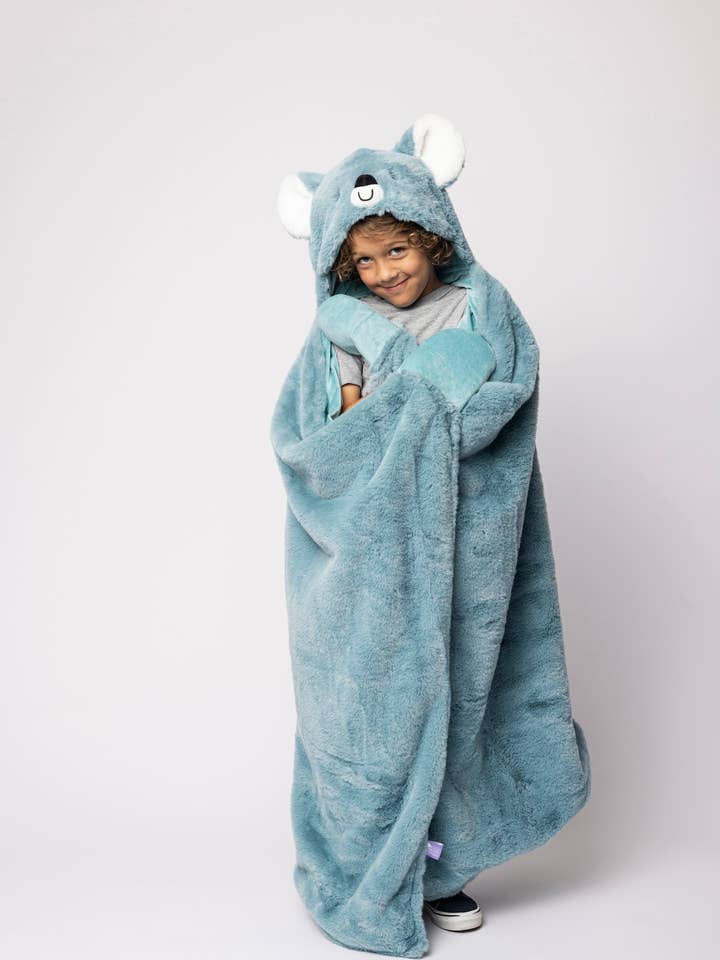 Plushland - Wholesale Security/Cuddle Blanket - Baby - Cuddleworks Weighted Plush Hooded Blanket - Sensory Comfort15