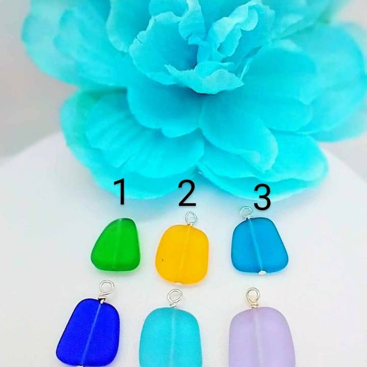 Bad Apple Designs - Wholesale Charm/dangle bracelet - Mermaid Sea Glass Bangle Bracelet: Beach Charm Jewelry3