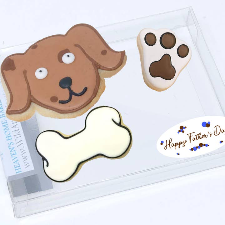 Wild Angel Treats, LLC - Wholesale Cookie - Father's Day Dog Royal Icing Cookie Set2