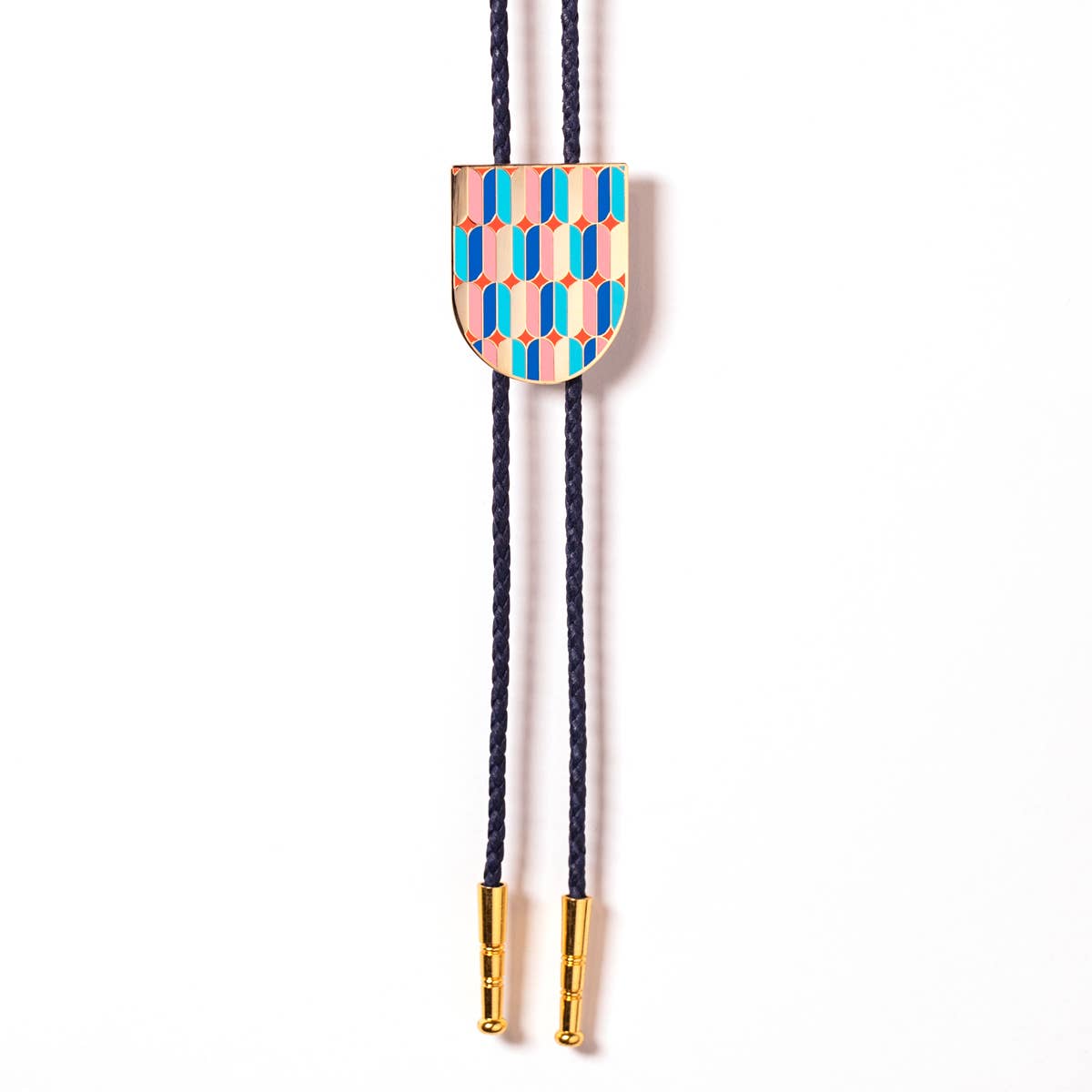 Tiny Deer Studio - Wholesale Y-Neck/Lariat Necklace - Geometric Shield Bolo Tie1