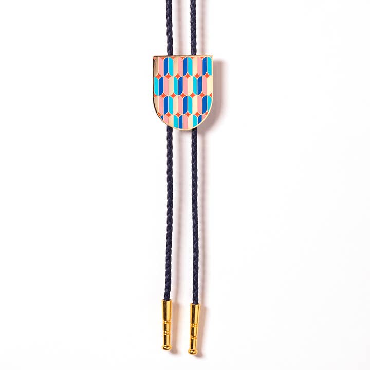 Tiny Deer Studio - Wholesale Y-Neck/Lariat Necklace - Geometric Shield Bolo Tie1