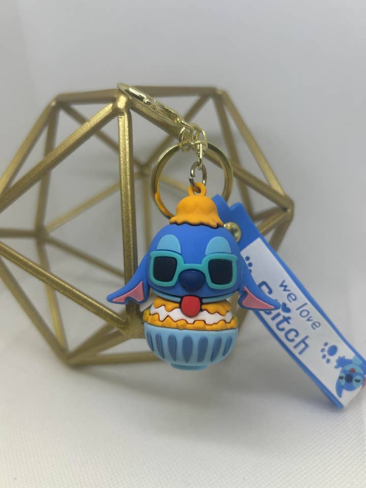3D We Love Stitch Cartoon Keychains for wholesale by SAVIOL