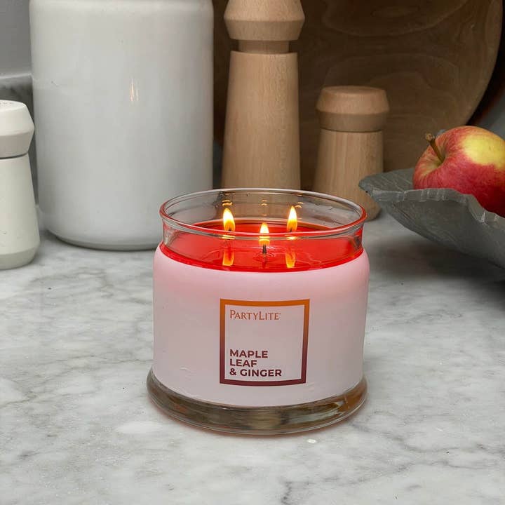 Glow Collection - Wholesale Jar/filled candle - Maple Leaf & Ginger 3-Wick Jar Candle2