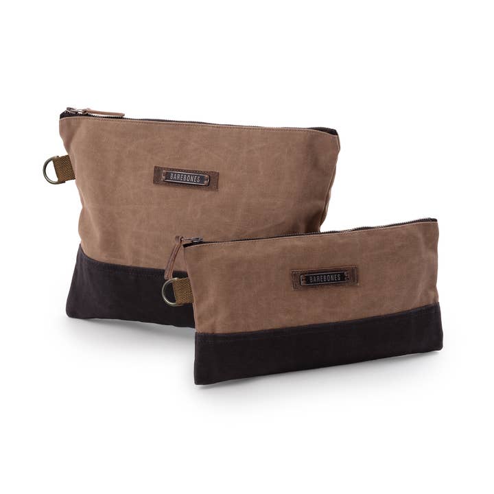 Neelum Zipper Pouch Bag -Waxed Canvas Bag for wholesale by Barebones
