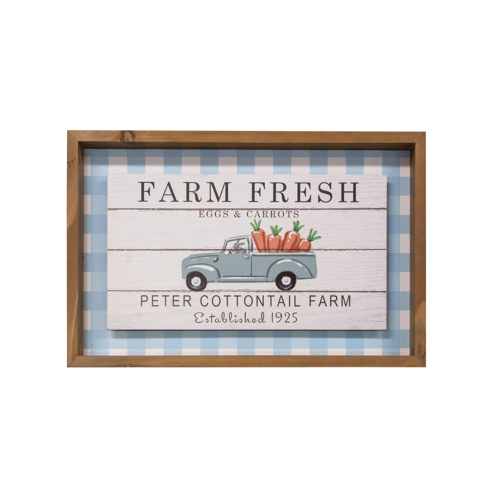 Col House Designs - Wholesale Sign - Farm Fresh Eggs & Carrots Shadowbox Sign