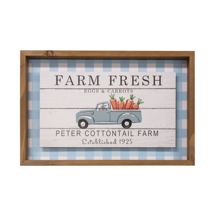 Farm Fresh Eggs & Carrots Shadowbox Sign for wholesale by Col House Designs