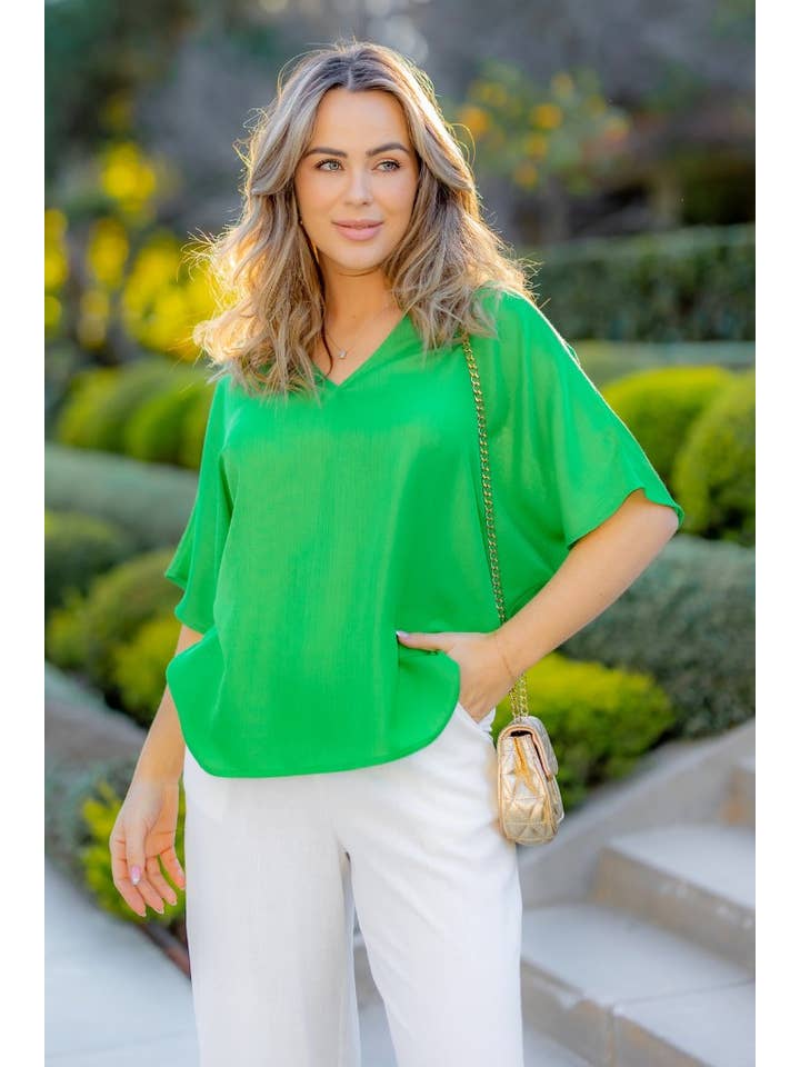 Gucci Green R602547 SOLID FLOWY TOP for wholesale on Faire