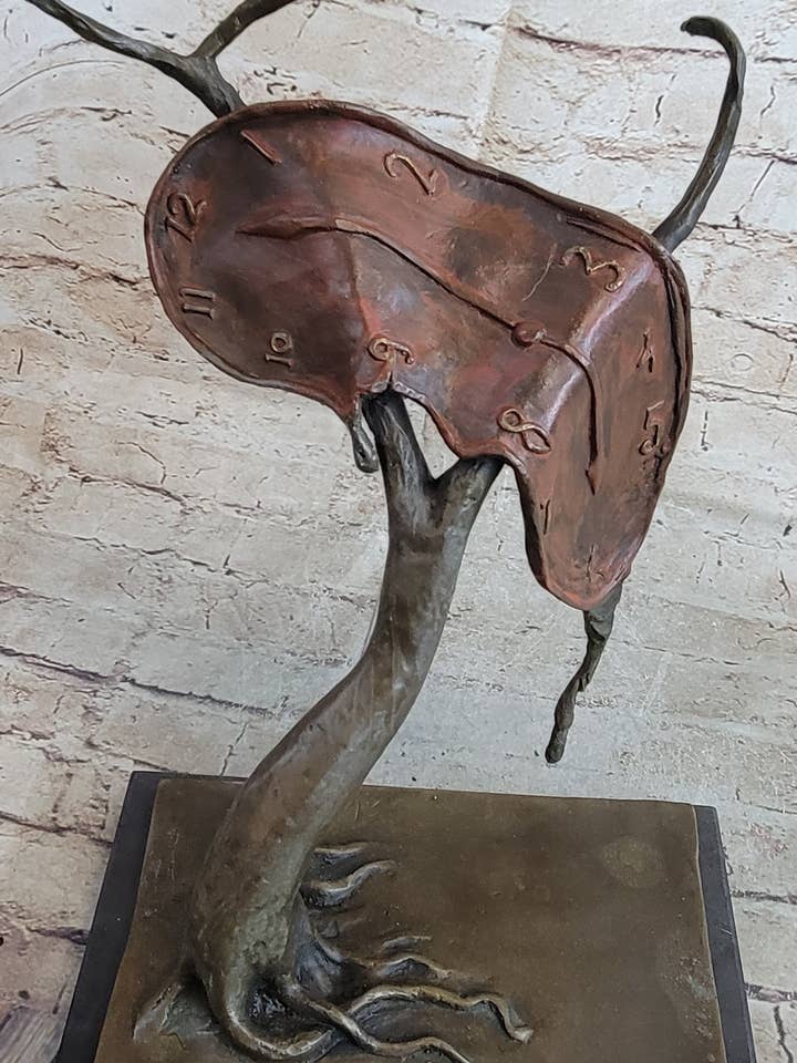 The Persistence of Memory Melting Clock by Salvador Dali Bronze Statue Sculpture Decor for wholesale by Bronzhaus