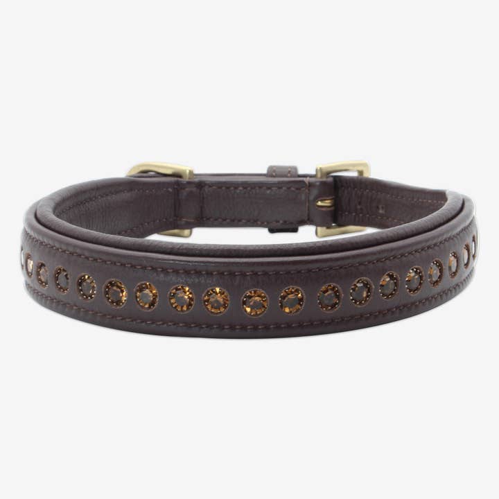 Collare “DIAMONDS” marrone scuro per la vendita all'ingrosso da parte di CuteGoods