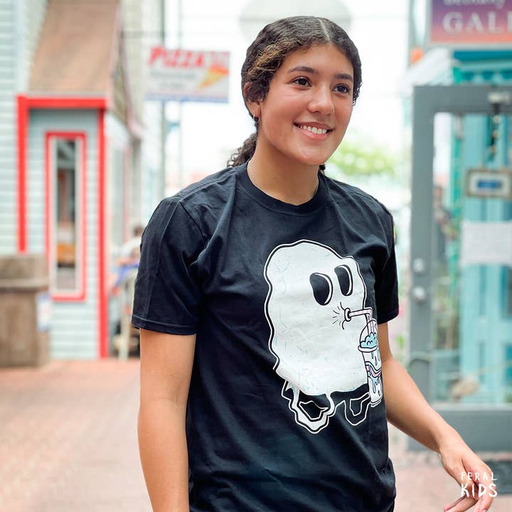 Ghostie Adult T-shirt for wholesale by Feral Kids