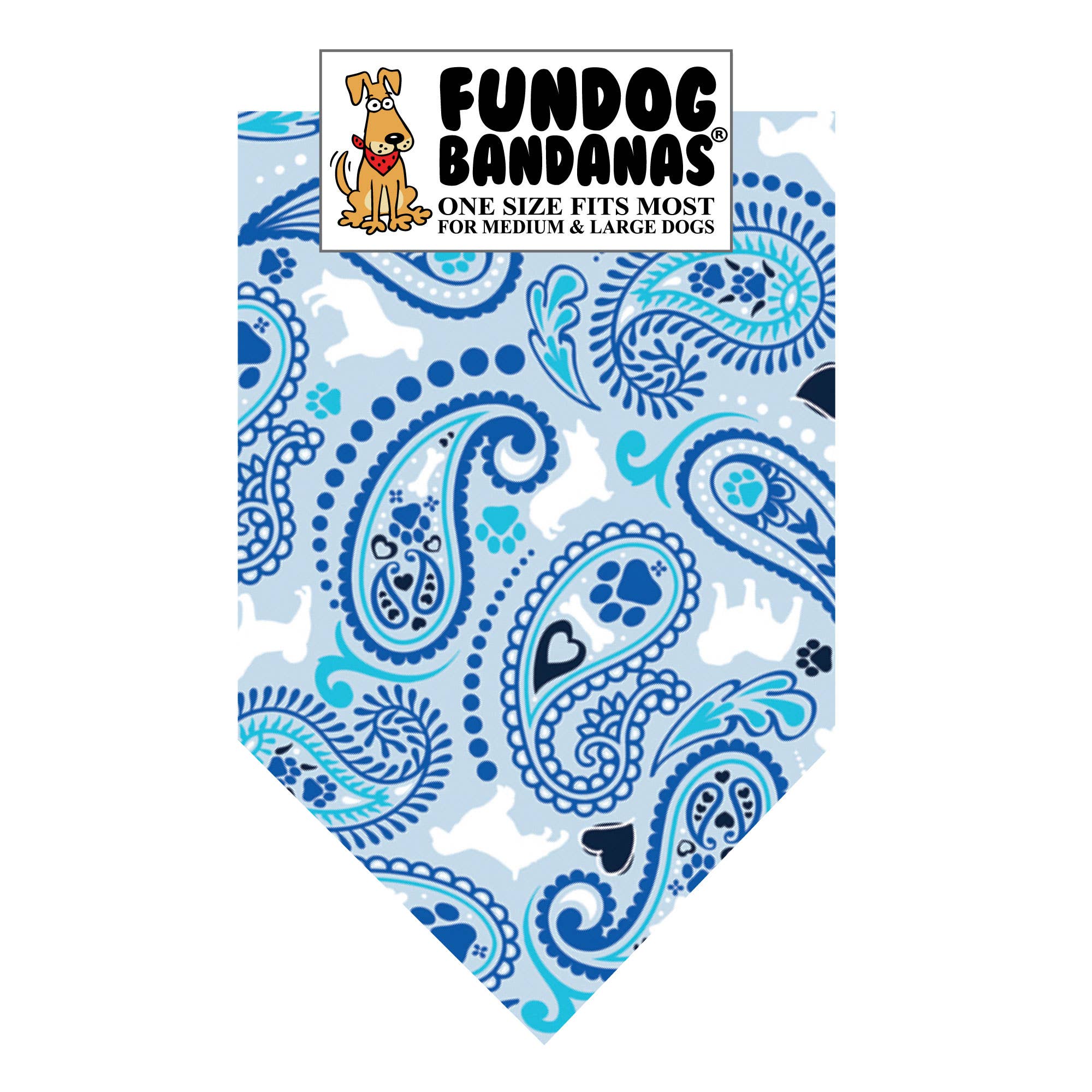 5 Pack - Blue Paisley Dog Bandana  for wholesale on Faire0