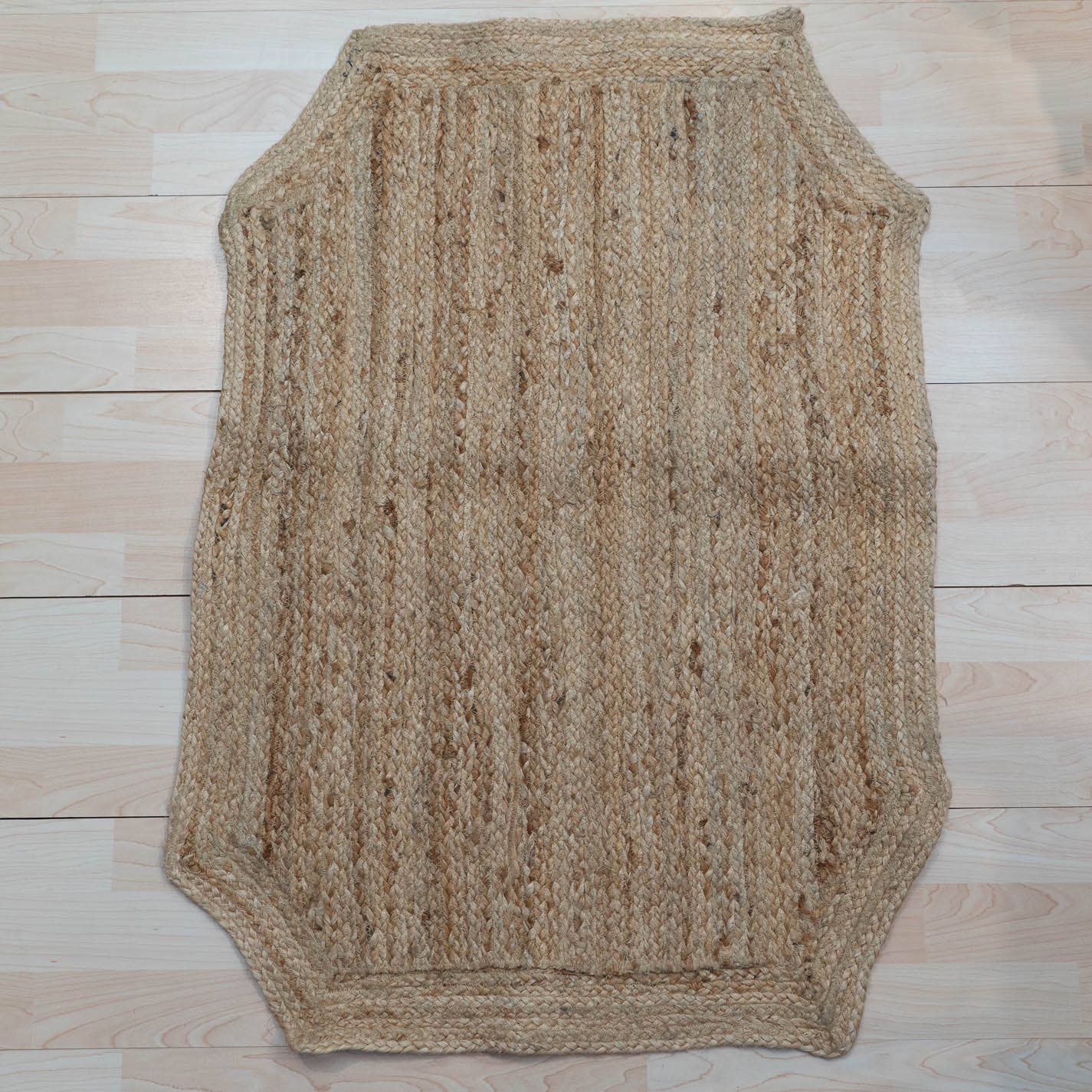 India Handicrafts Inc - Vente Tapis - Tapis octogonal en jute naturel4