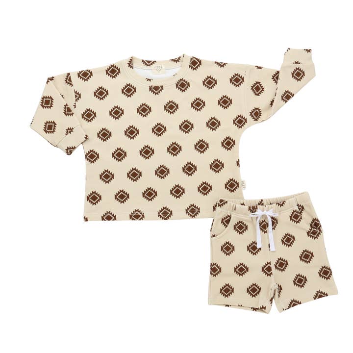 Conjunto de Calções e Sweatshirt Adobe Star por atacado de ntrl co.