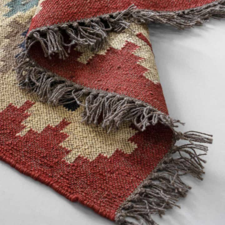 Mytri Designs - Wholesale Area Rug - Rectangular Geometric Design Kilim Rug