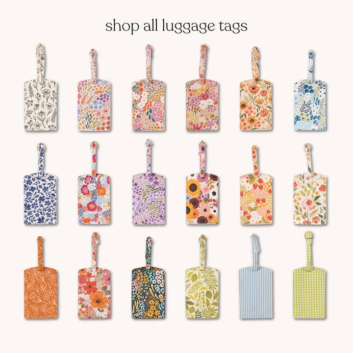 Elyse Breanne Design - Wholesale Luggage Tag - Countryside Blooms Luggage Tag3