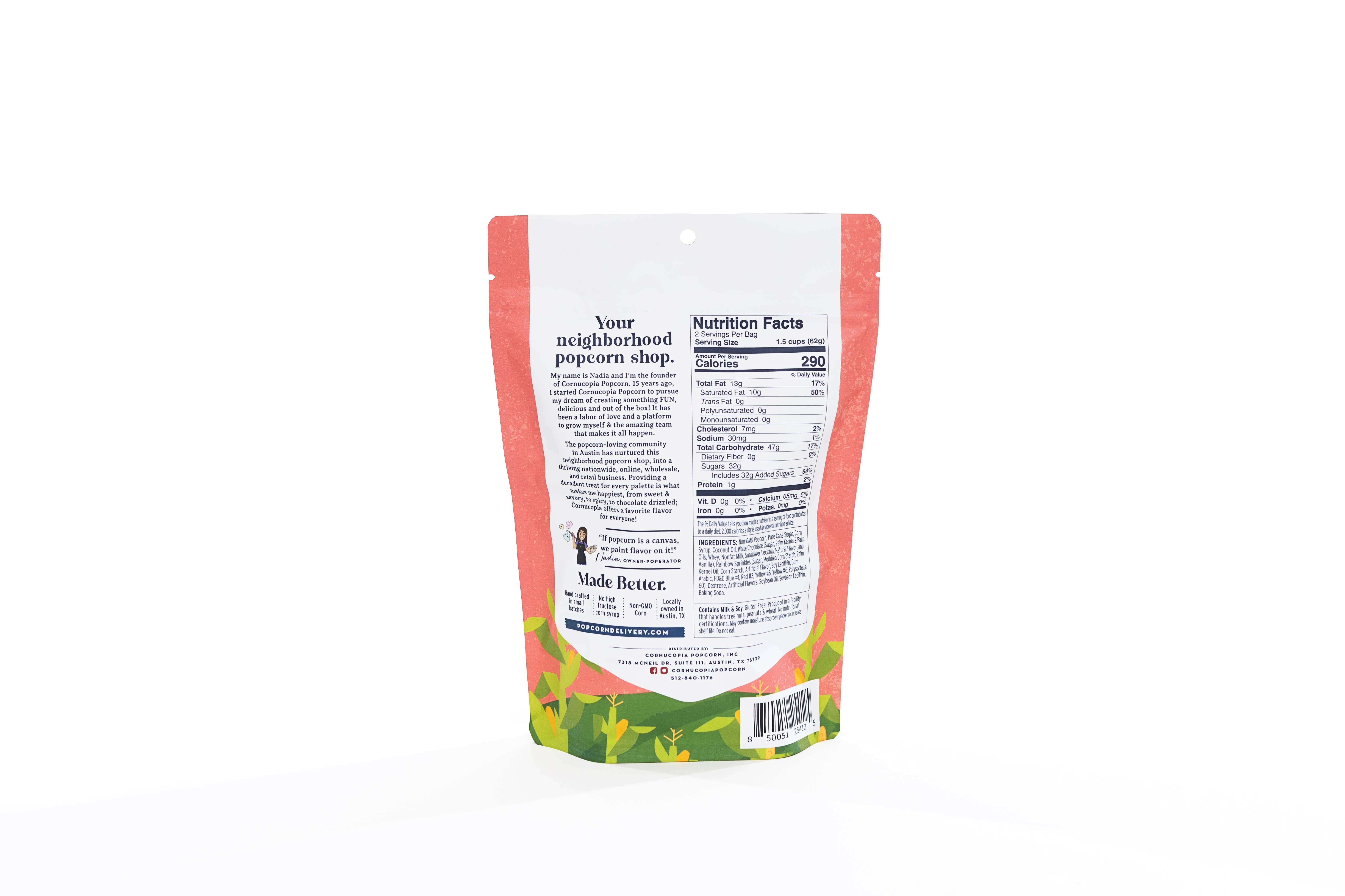 Cornucopia Popcorn - Wholesale Popcorn - Birthday Cake Popcorn (GF) Signature Bag1