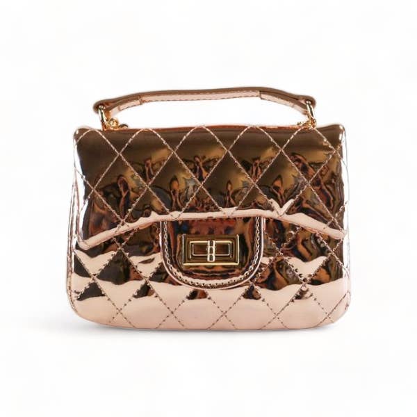 Doe a Dear - Wholesale Crossbody Bag - Kids - B1220-1 Crossbody Metallic Quilted Purse (4 Colors)9