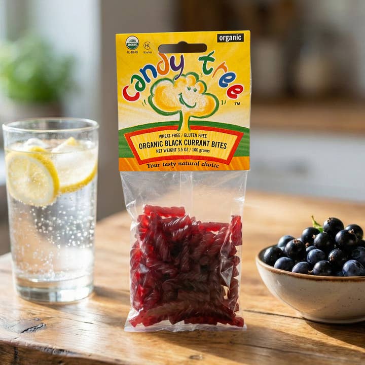 Organic Black Currant Twist Bites - 75g Pack for wholesale by Candy Tree