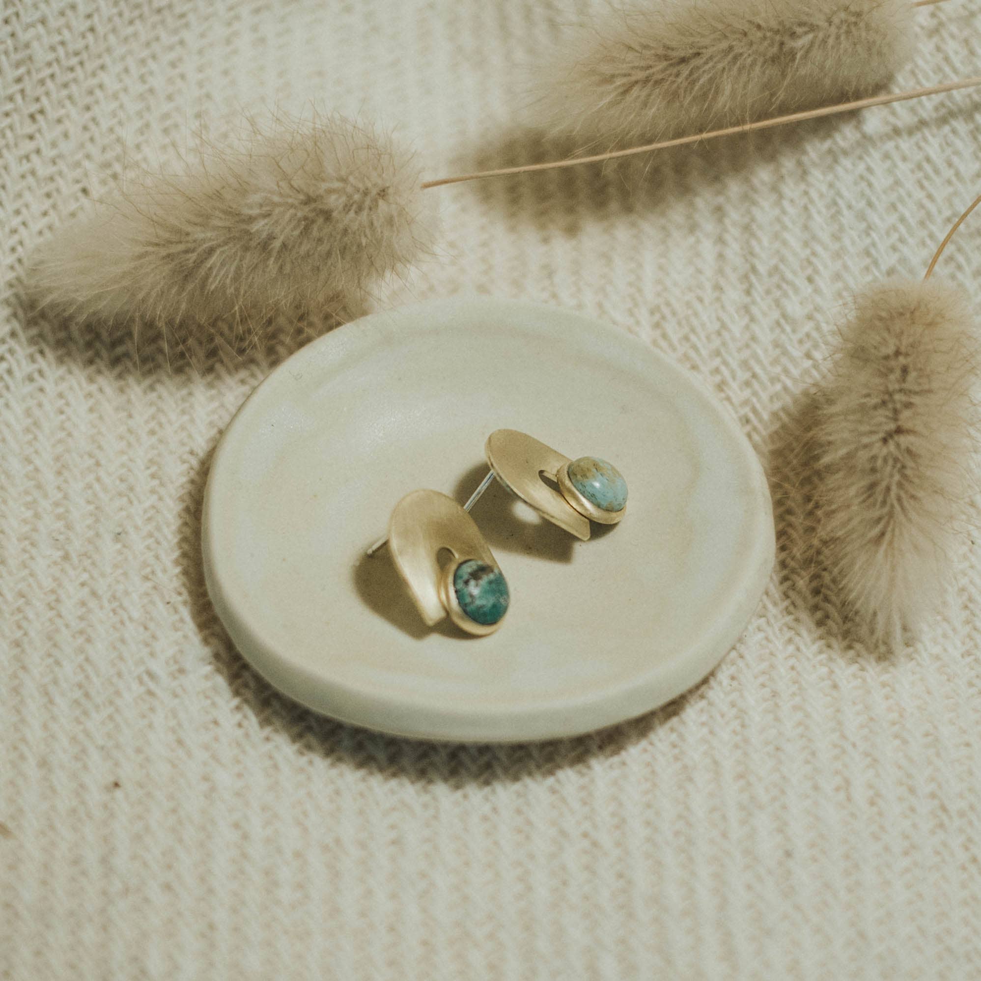 Commonform - Vente Clous d'oreille - Clous Bali // Turquoise1