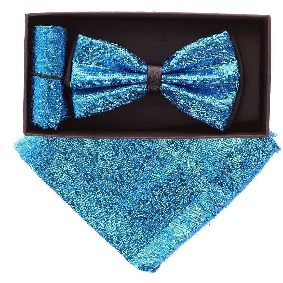 Dubal Brothers - Wholesale Bow Tie - Men's - VITTORIO FARINA Rhinestone Bowtie & Pocket Square by Classy Cufflinks5