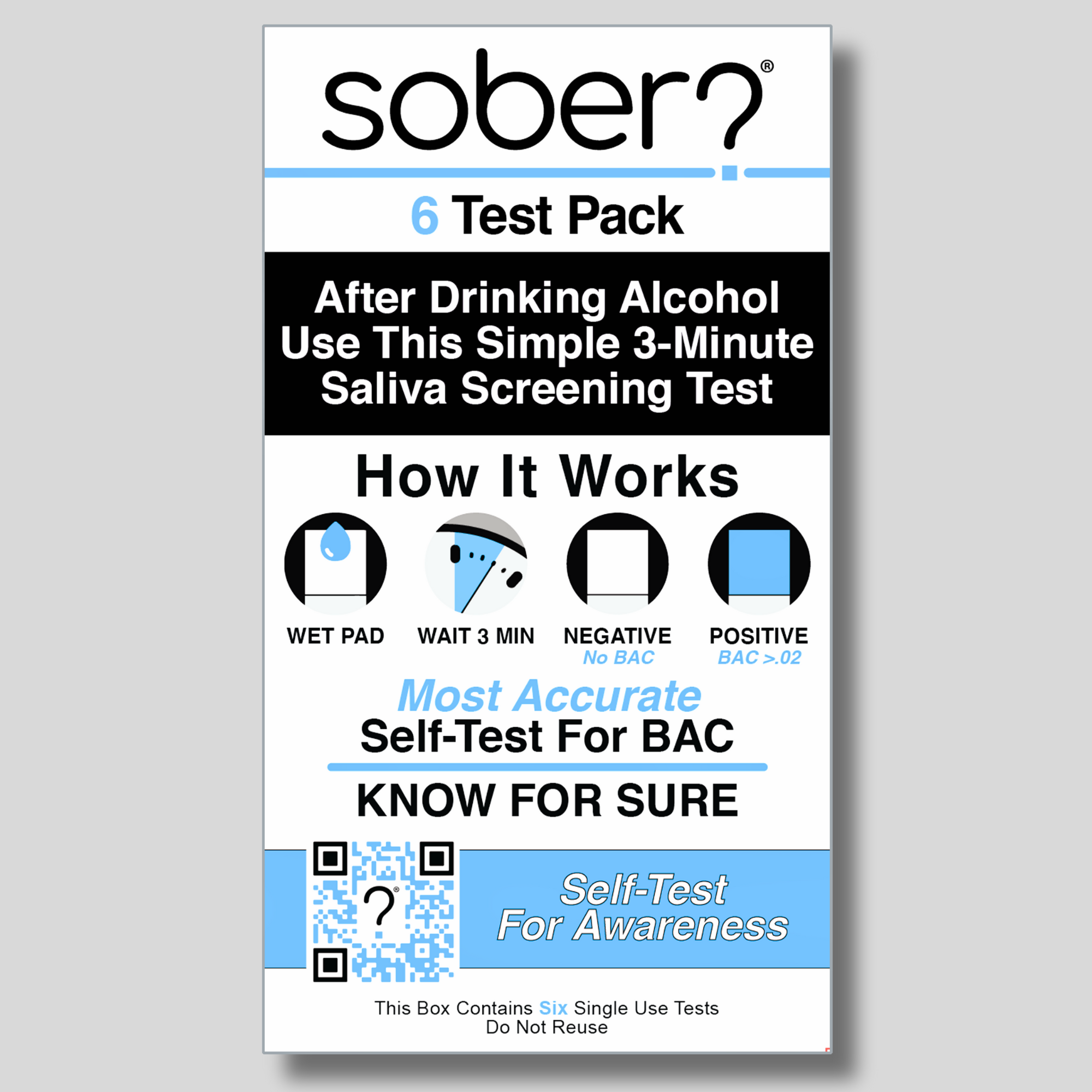 Sober Self-Test - Venta al por mayor Estantes de exposición de minoristas - Belleza y bienestar - Prueba de Sobriedad - Tiras de Prueba de Alcohol | Sober SD 65