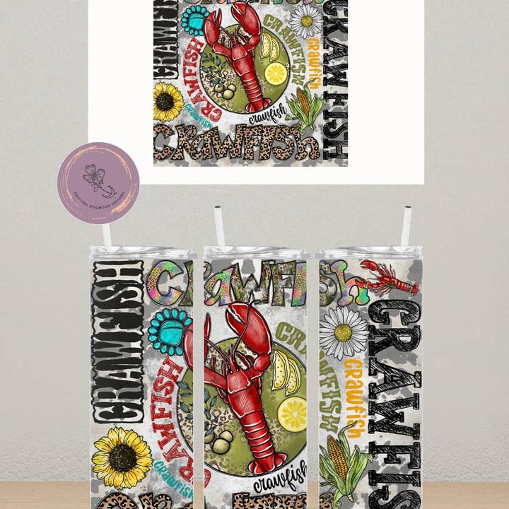 Western Crawfish Tumbler for wholesale by Drifting Dogwood Designs