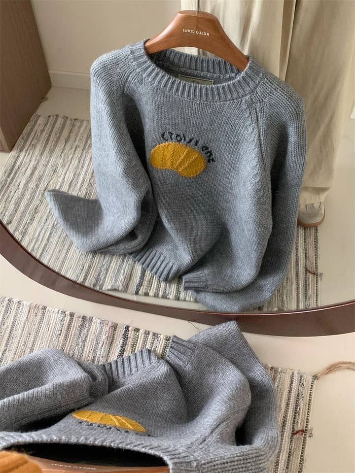 Marayn - Wholesale Knitted jumper – Women′s - Cute Korean Style Cartoon Letter Knit Sweater30