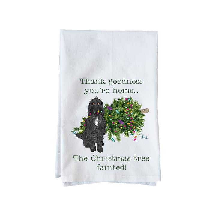 Knollwood Lane - Wholesale Tea Towel - Christmas Tree Fainted