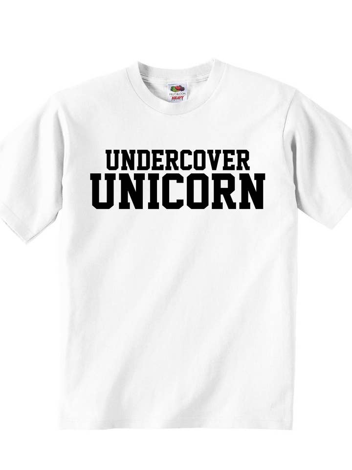 Undercover Unicorn - Camisetas para bebés para venta al por mayor de Little Ratbag