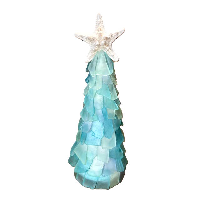 A SEAGLASS CREATION/SALTY SIGNS DESIGNS - Wholesale Christmas Decoration - 3D Seaglass Christmas Tree Box Set 4