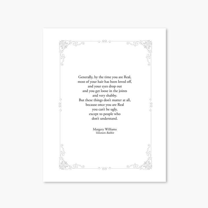 Velveteen Rabbit - Impressão de arte de romance clássico por atacado de Footnotes