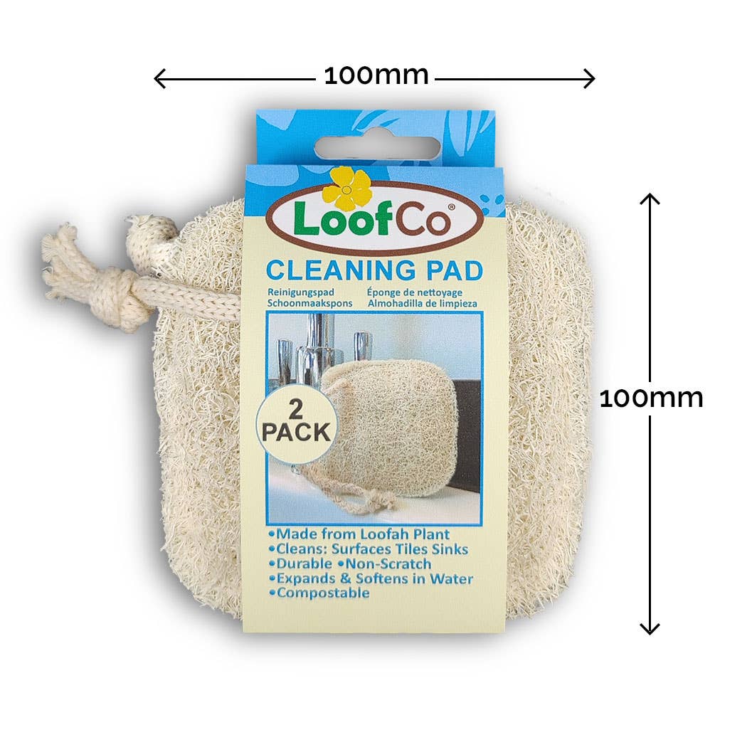 LoofCo - Loofahs & Coconut Brushes – wholesale Cleaning sponge – Cleaning Pad 2-Pack  | BULK Box of 12 | 5% Discount2