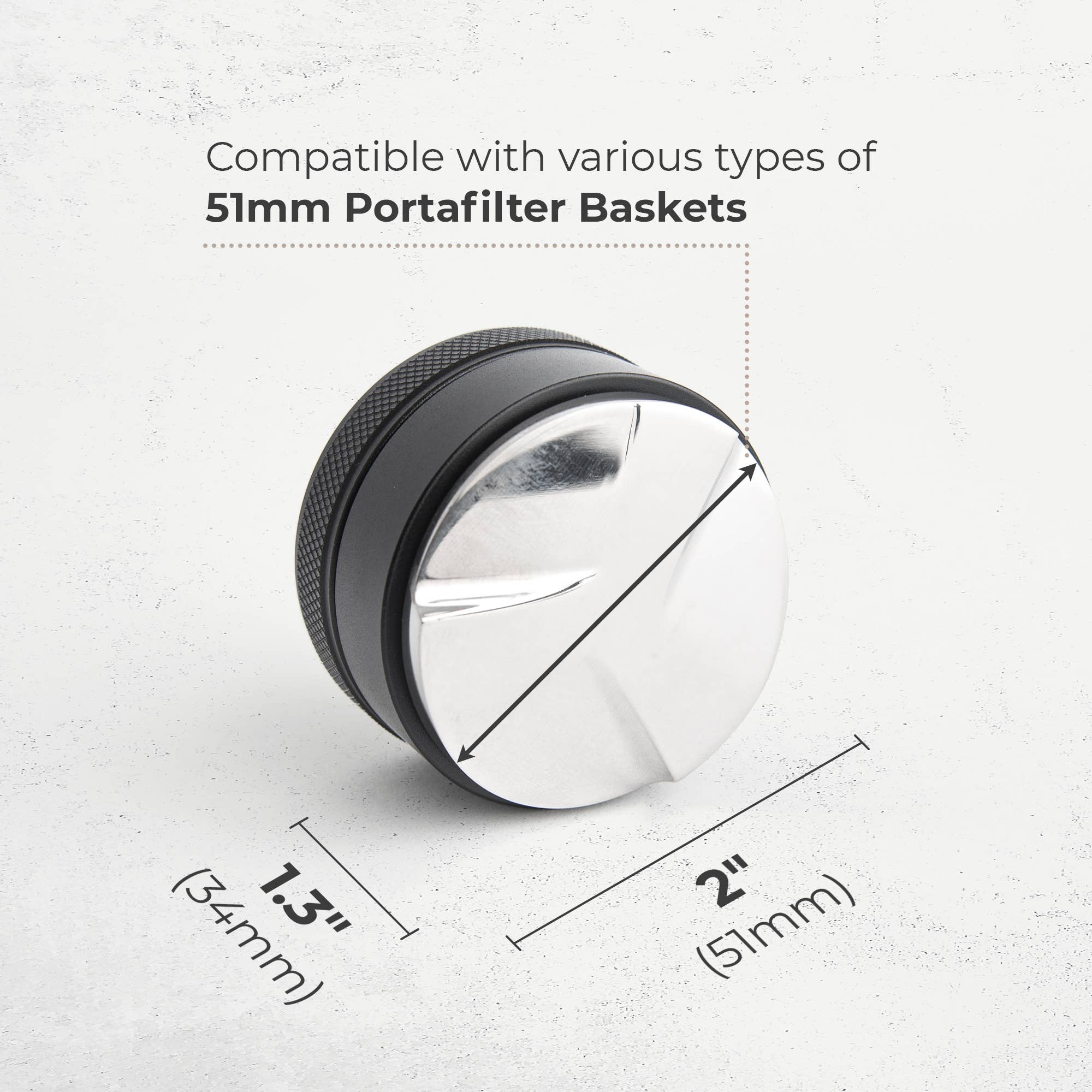 Kaffe – wholesale Kitchen tool/gadget – Kaffe 51mm Coffee WDT - Adjustable Depth Stainless Steel2